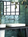 Gạch thẻ xanh đậm lượn mặt KT 75x300mm mã 7532P5