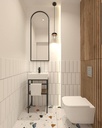 Gạch thẻ trang trí trắng bóng phẳng 100x250mm STA10250