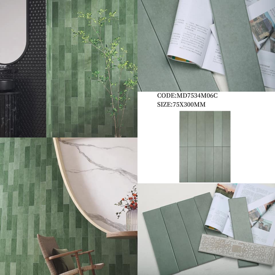 Gạch thẻ porcelain 75x300mm mã MD7534M06C