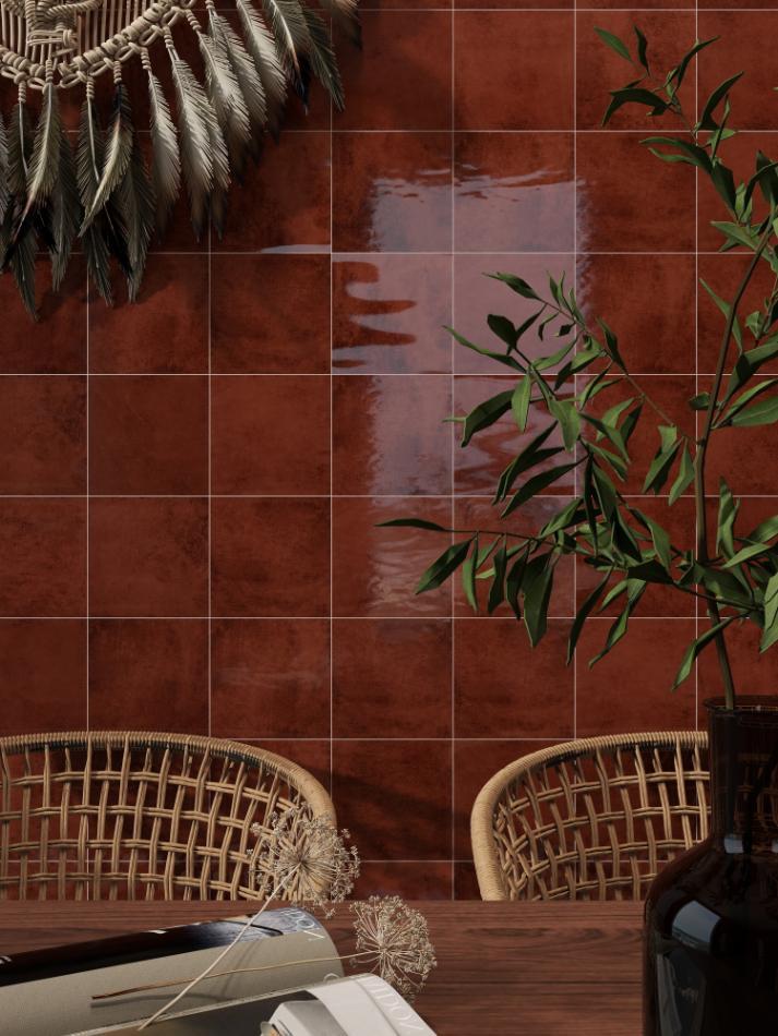 Gạch thẻ Porcelain bóng lượn KT 150x150mm mã 1505G