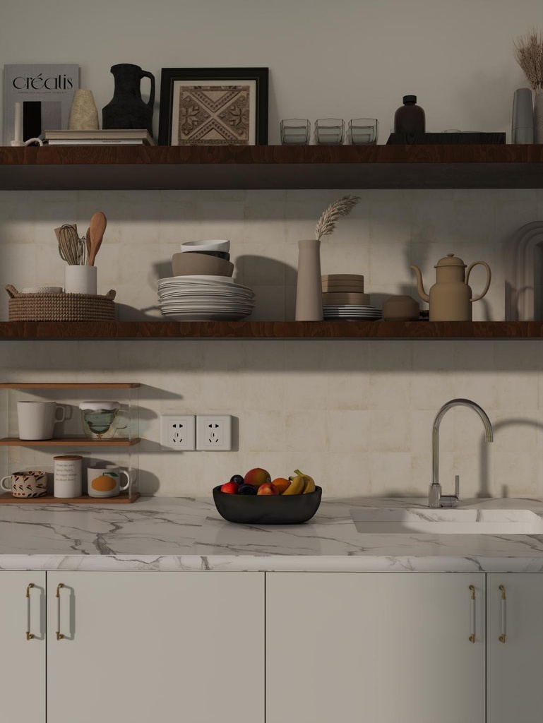 Gạch thẻ Porcelain mờ lượn KT 150x150mm mã 1501M