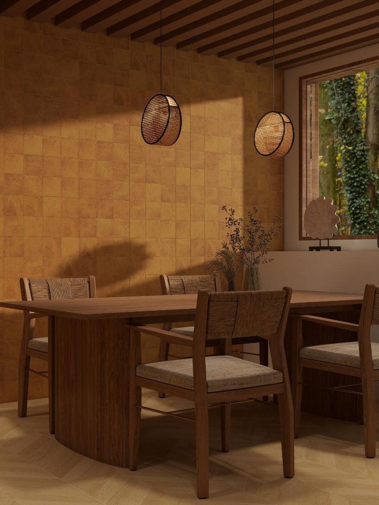 Gạch thẻ Porcelain mờ lượn KT 150x150mm mã 1504M