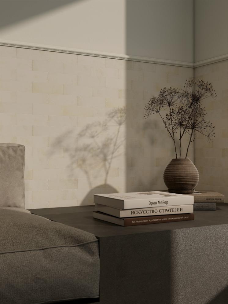 Gạch thẻ Porcelain mờ lượn KT 75x230mm mã 752301M