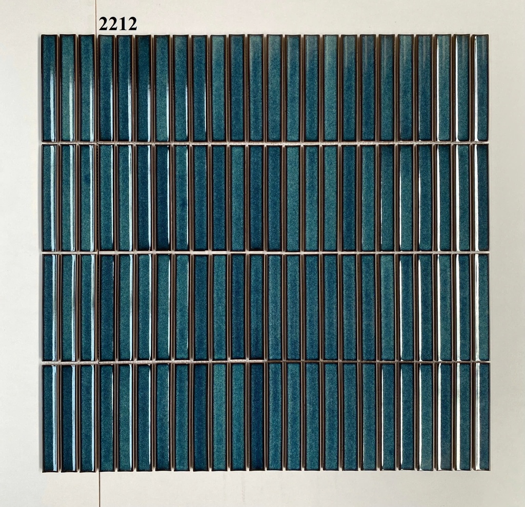 Gạch Mosaic que trắng size 22x145mm mã MHT 2201