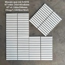 Mosaic Stackbond - trắng lõm mặt SZ015A