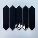 Gạch thẻ mũi tên màu đen bóng KT 75x300mm mã 990013