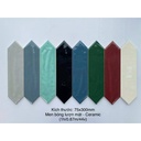 Gạch thẻ mũi tên màu đen bóng KT 75x300mm mã 990013