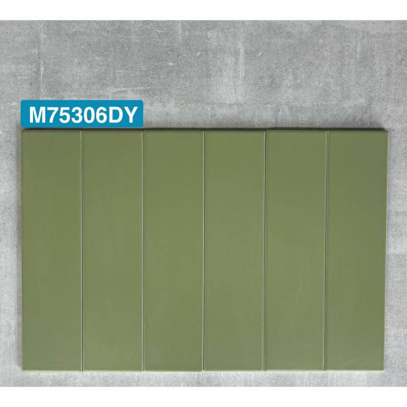 Gạch thẻ xanh cốm mờ phẳng 75x300mm M75306DY