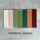 Gạch thẻ xanh cốm mờ phẳng 75x300mm M75306DY