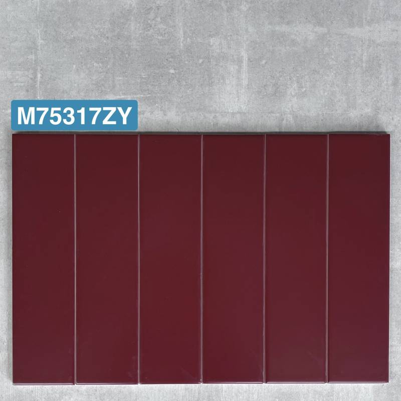 Gạch thẻ đỏ sẫm mờ phẳng 75x300mm M75317ZY
