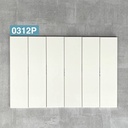 Gạch thẻ trắng mờ phẳng 75x300mm 0312P