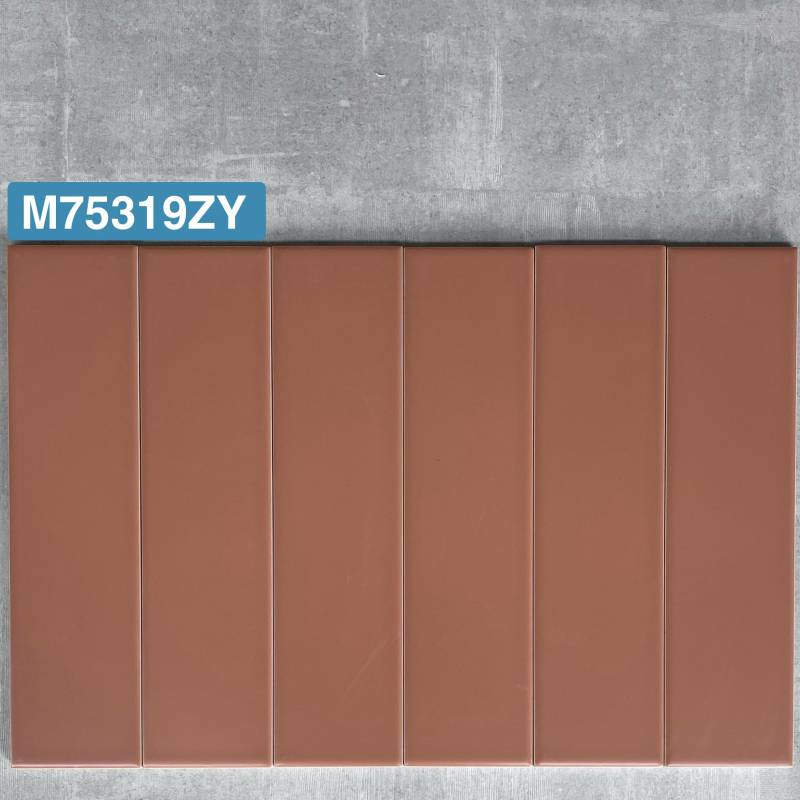 Gạch thẻ cam mờ phẳng 75x300mm M75319ZY