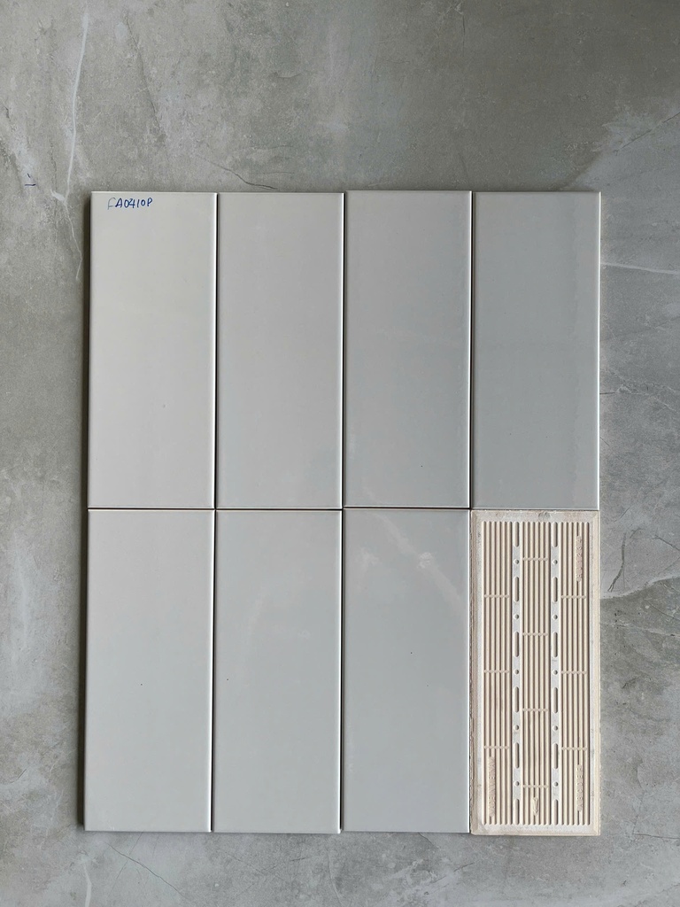 Gạch thẻ xám bóng phẳng KT 100x250x40mm FA0410P