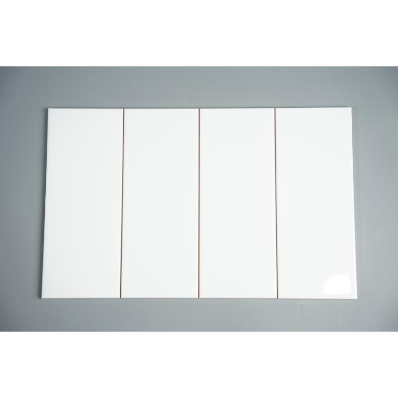 Gạch thẻ trang trí trắng bóng phẳng 100x250mm STA10250