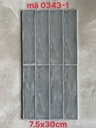 Gạch thẻ 75x300mm xám bóng lượn loại 1 mã 0343-1