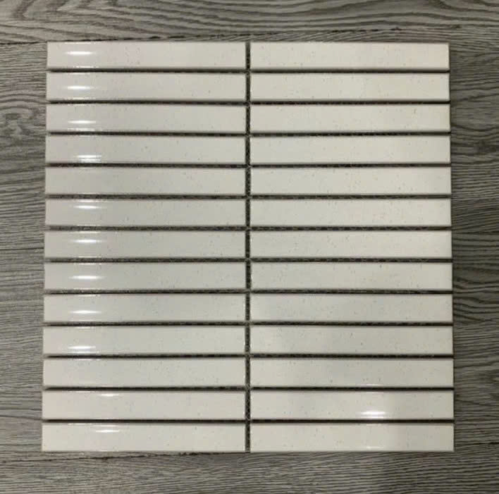 Mosaic Stackbond - trắng lõm mặt SZ015A