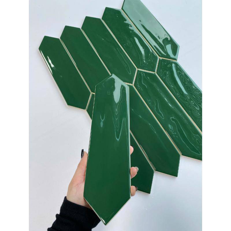 Gạch thẻ mũi tên KT 75x300 xanh mã 75312J