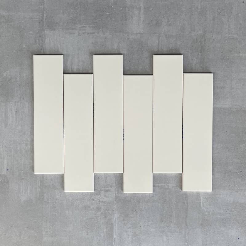 Gạch thẻ trắng mờ phẳng 75x300mm 0312P