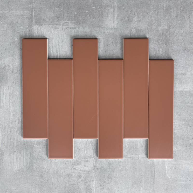 Gạch thẻ cam mờ phẳng 75x300mm M75319ZY