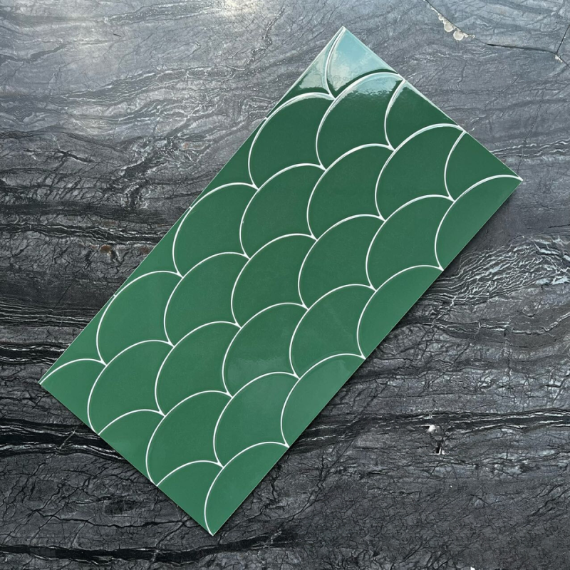 Gạch 30x60 trang trí vảy cá Xanh 6519