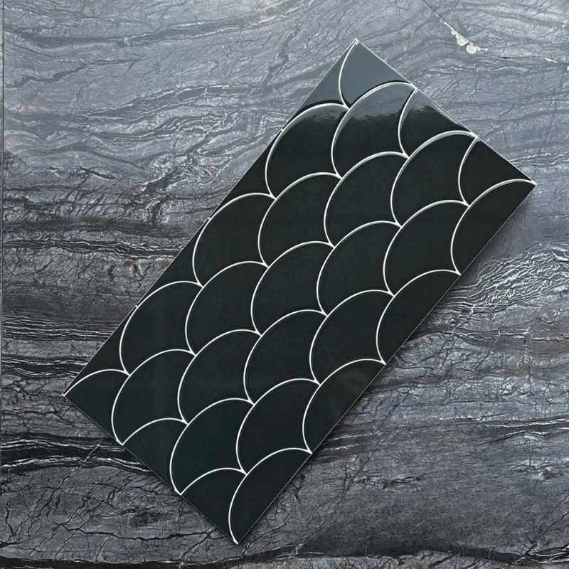 Gạch 30x60 trang trí vảy cá Xanh 6544