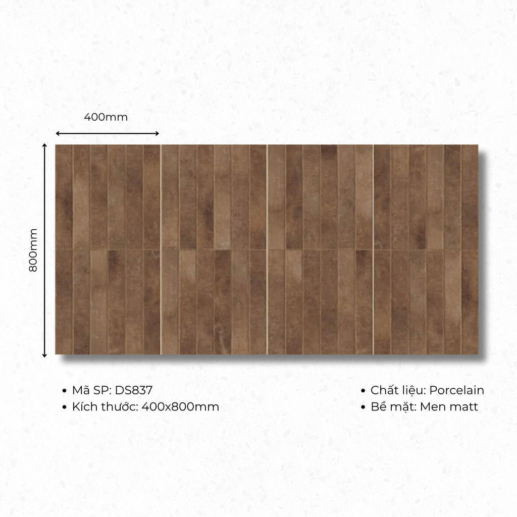 Gạch ốp lát 400x800 mã DS837 (1thùng/1.92m2/6v/36,5kg)