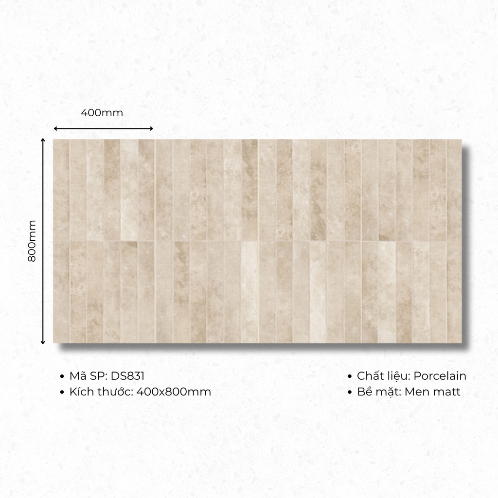 Gạch ốp lát Porcelain  400x800 mã DS831