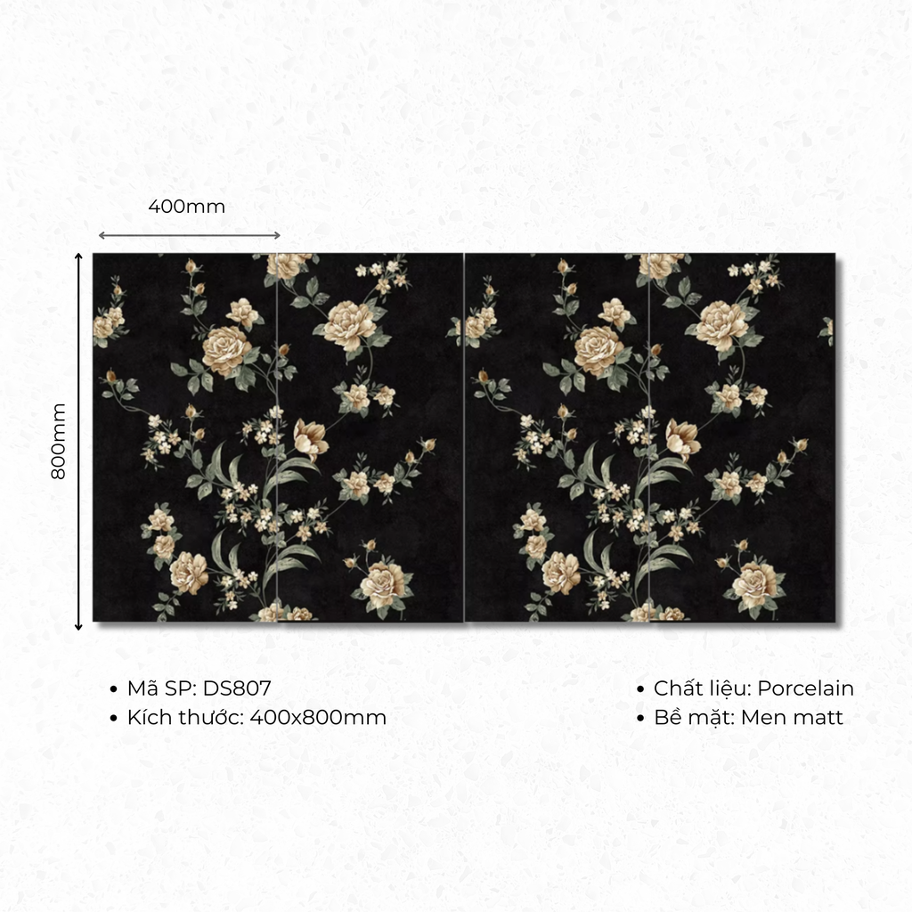 Gạch ốp lát Porcelain 400x800 mã DS807