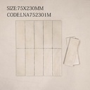 Gạch thẻ Porcelain mờ lượn KT 75x230mm mã 752301M