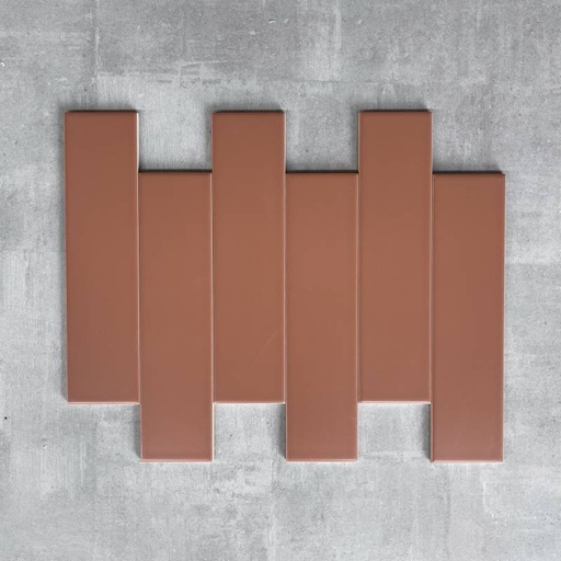 [M75319ZY] Gạch thẻ cam mờ phẳng 75x300mm M75319ZY