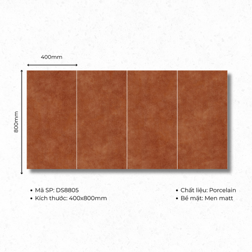 [DS8805] Gạch ốp lát Porcelain  400x800 mã DS8805