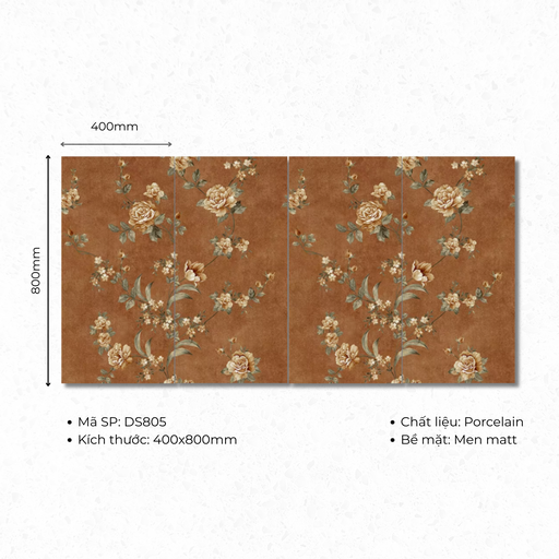 [DS805] Gạch ốp lát Porcelain 400x800 mã DS805