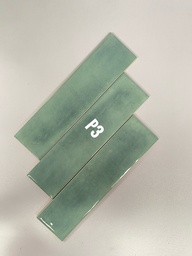 [7532P3] Gạch thẻ trang trí gợn sóng 75x300mm màu xanh lá nhạt 7532P3