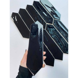 [75037J] Gạch thẻ mũi tên màu đen bóng KT 75x300mm mã 75307J
