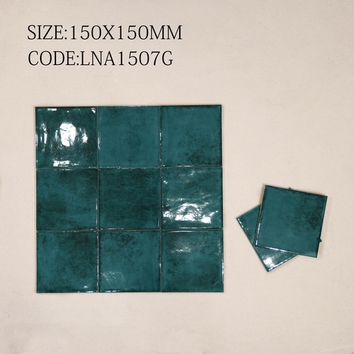 [1507G] Gạch thẻ Porcelain bóng lượn KT 150x150mm mã 1507G