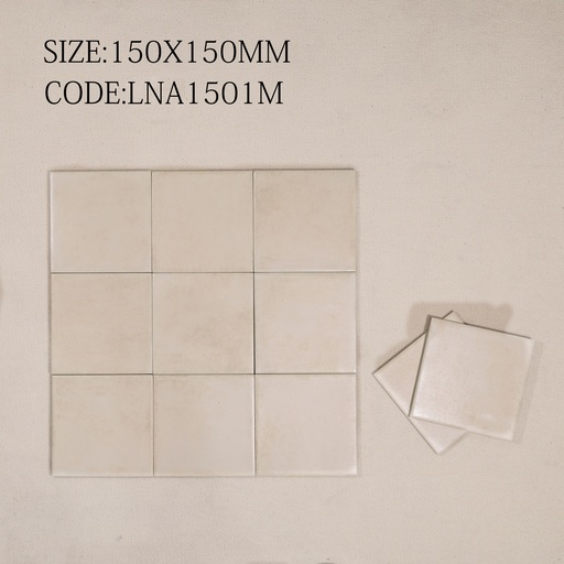 [1501M] Gạch thẻ Porcelain mờ lượn KT 150x150mm mã 1501M