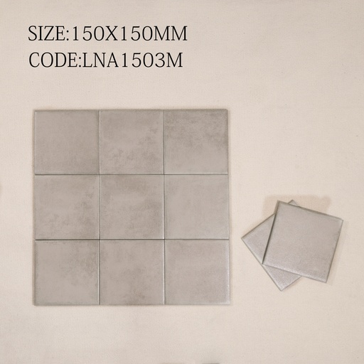 [1503M] Gạch thẻ Porcelain mờ lượn KT 150x150mm mã 1503M