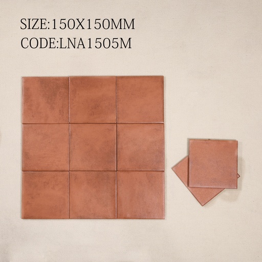 [1505M] Gạch thẻ Porcelain mờ lượn KT 150x150mm mã 1505M