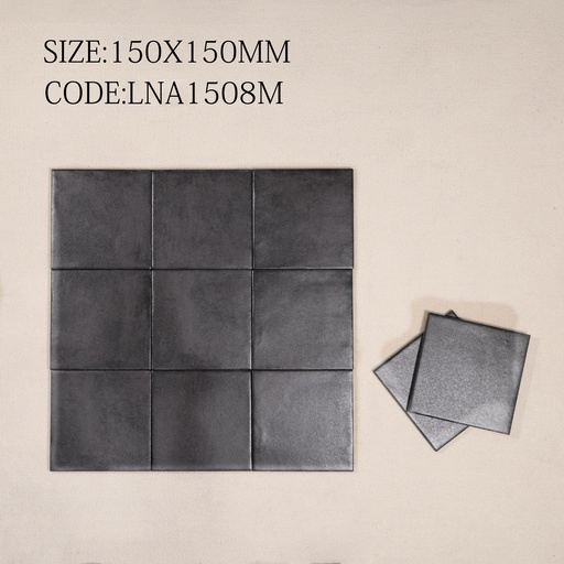 [1508M] Gạch thẻ Porcelain mờ lượn KT 150x150mm mã 1508M 